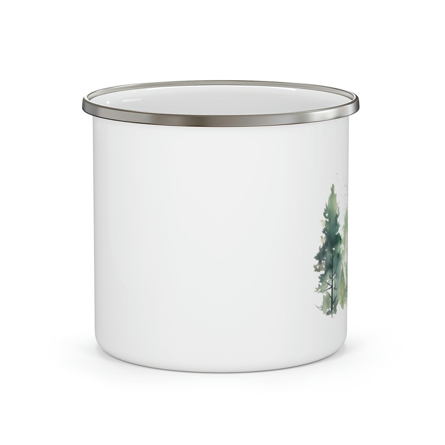 Water Color Tree line Enamel Camping Mug